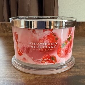 Homeworx by Slatkin Strawberry Milkshake 4 Wick Scented Candle X-Large 18 Oz